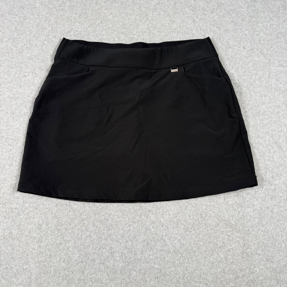 Greg Norman Play Dry Black Golf Skort Womens Large Activewear Skirt Pockets